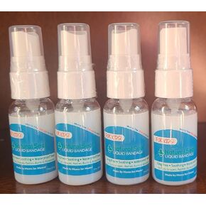 Natural Seal Kids Liquid Bandage, 4 PACK VALUE, Spray on Bandage for Kids, Sting Free First Aid for Cuts and Scrapes, Made in US, Woman Owned Small Business