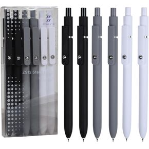 6 قطع من أقلام الجل القابلة للسحب، أقلام حبر سوداء للكتابة بسلاسة، نقطة دقيقة لطيفة 0.5 مم، أقلام جل كروية دوارة جمالية، سريعة الجفاف لمكتب المدرسة الخاص بالممرضات in Kuwait