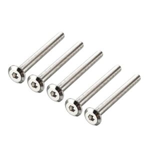 uxcell M6x60mm Furniture Bolts Hex Socket Screws Fastener Carbon Steel 5pcs