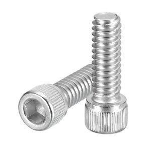uxcell Hex Socket Bolts (#10-32x1), 304 Stainless Steel Hex Socket Drive Screw, Silver Tone, 100 Pcs