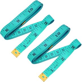 uxcell 2pcs 1.5M 4.92Ft 60" Tailor Seamstress Soft Plastic Flexible Ruler Tape Measure Green