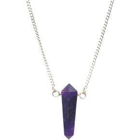 GEMSCITE Double Points Crystal Healing Pendant for Women Jewelry Making Necklace With Adjustable Chain