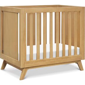 Davinci Otto 3-in-1 Convertible Mini Baby Crib w/ 4" Mattress - Walnut | GREENGUARD Gold Certified Mini Crib Convertible to Toddler Bed & Daybed - Easy to Assemble - 4 Adjustable Mattress Heights in Kuwait