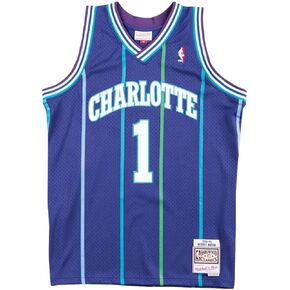 Mitchell & Ness Muggsy Bogues Charlotte Hornets NBA Swingman 94-95 Jersey (Large)