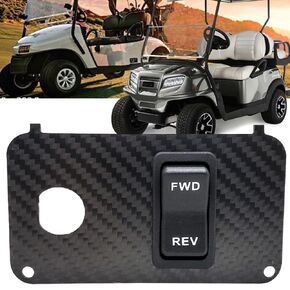Carbon Fiber Golf Cart Forward/Reverse Key Switch Plate Compatible with EZGO TXT PDS Electric 36V 48V