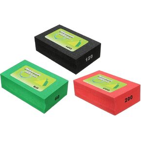 3 PCS Sanding Blocks 800 Grit+1500 Grit+3000 Grit Polishing Grinding Block Diamond Polishing Hand Pads Block For Granite Marble Glass Grinding