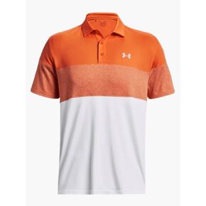 Under Armour Men's UA Playoff 2.0 Blocked Polo, Orange, Large