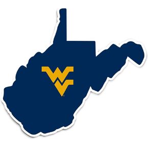 Desert Cactus West Virginia University Sticker Mountaineers WVU Hail Vinyl Decal Laptop Water Bottle Car Scrapbook (State Border Sticker)