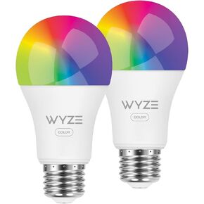 Bulb Color, 1100LM Wi-Fi A19 Smart Bulb, 16 Million Colors & Tunable White, Works with Alexa and Google Assistant, 75W Equivalent, Dimmable, Timer, CRI>90, E26, No Hub Required, 2-Pack