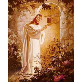 Dicksons Cross Gifts mounted print - 8" x 10" - Christ At Heart's Door