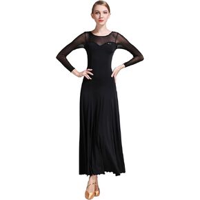 Mesh Patchwork Women's Ballroom Dance Modern Waltz Tango Performance Dance Competition Dance Dress