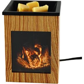 جهاز تسخين شمع الموقد المتوهج من هوم إكس، مذيب شمع كهربائي للشمع المعطر، موقد شمع الشمع بتصميم ريفي، مذيب روائح تارت الشمع، مثالي لعطر المنزل والديكور، خشب الفاكهة in Kuwait