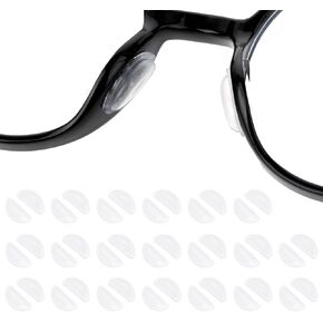 20 Pairs Eyeglass Nose Pads Adhesive Glasses Nose Pads Air Bag Eyeglass Nose Pads 3mm Silicone Eyeglass Nose Pads Nose Pads Anti Slip Soft Cushion Eyeglass Nose Pads for Eyeglasses Sunglasses (Black)