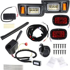 Golf Cart Deluxe Headlight Tail Light Kit Replacement for Club Car DS 1993-Up