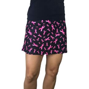 Pink Ribbon Breast Cancer Awareness Slim Golf Skort