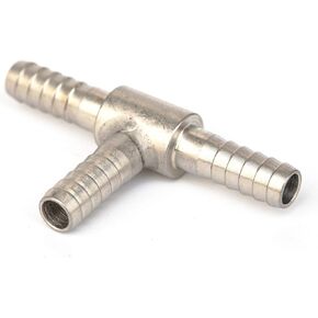tsingseen life Stainless Steel 3/8" Hose Barb, 3 Way Tee T Shape Barbed Co2 Splitter Fitting (1)