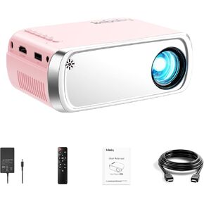 جهاز عرض صغير ksbaby للمسرح المنزلي جهاز عرض محمول يدعم WIFI 1080P، يمكن للهاتف الاتصال بجهاز عرض الأفلام لاسلكيًا، متوافق مع الهاتف الذكي / الكمبيوتر اللوحي / الكمبيوتر المحمول / عصا التلفزيون / محرك أقراص USB