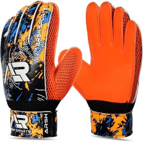 Soccer Goalie Gloves, Football Goalkeeper Gloves for Kids Youth & Adult Strong Grip Finger Save 4mm Latex Finger Spine Protection
