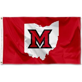 College Flags & Banners Co. Miami Redhawks State Logo Flag