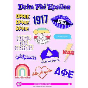 Delta Phi Epsilon - Sticker Sheet - Girl Power