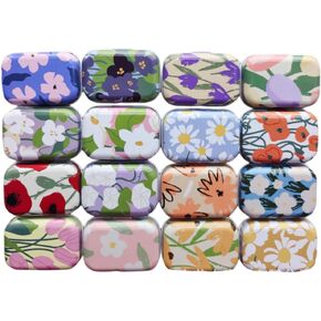 8Pcs Mini Flower Tin Trinket Jewelry Organizer Storage Box Decorative Boxes Small Metal Tins with Hinged Lids Portable Box Containers Gift for Mother (Flower 03) in Kuwait