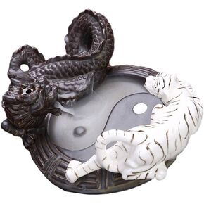 Holibanna White Tiger Incense Holder Teahouse Astetic Room Decor Dragon Incense Sticks Incense Stick Burner Tabletop Decor Desktop Decor Decorations Ceramics Office Chinese Style