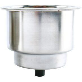 DasMarine Stainless Steel Cup Drink Holder with Drain for Marine Boat RV Camper (1pcs)