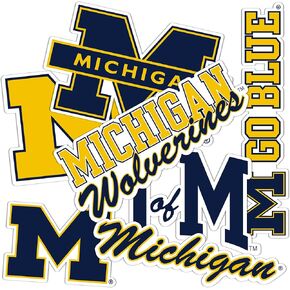 Desert Cactus University of Michigan Sticker Wolverines UM U of M Stickers Vinyl Decals Laptop Water Bottle Car 13.5x11 Sheet T2 (Type 2-2)