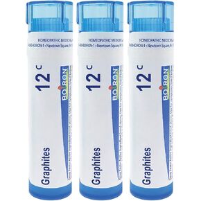 Boiron Graphites 12c, 80 pellets, homeopathic Medicine That Reduces Thick Scars, 3 Count