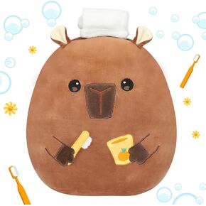 Cuteoy 13.5" Capybara Plush Pillow Cute Plush Toy Soft Stuffed Animal Plushies for Girls Boys Birthday