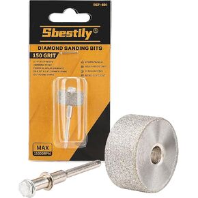 Sanding Bits for Dremel Rotary Tool，Grinding Stone Diamond Sanding Drill Bits with 1/8" Shank - General Purpose - 150 Grit 1 Pack