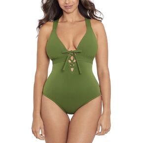 One-Piece Bathing Suits Green, Small