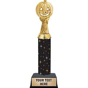 11" Halloween Pumpkin Harvest Trophies - Black Midnight Halloween Pumpkin Harvest Trophy Awards Prime