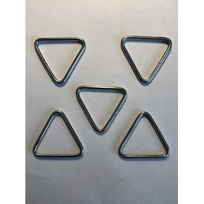 US STAINLESS 5 Pieces Stainless Steel 316 Triangle Ring Welded 1/8" x 1 3/8" (3mm x 35mm ID) Marine Grade Loop