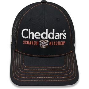 Kyle Busch Cheddars #8 2023 Sponsor Hat NASCAR Adjustable Racing Red Mesh Black Baseball Cap