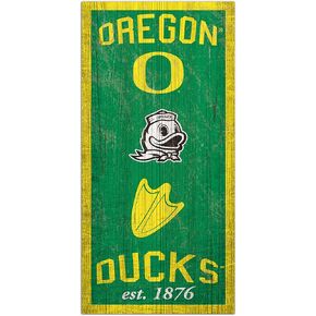 Fan Creations NCAA Oregon Ducks Unisex University of Oregon Heritage Sign, Team Color, 6 x 12
