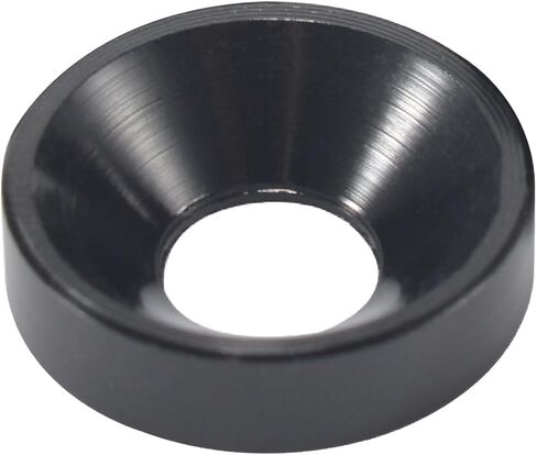 [50PCS] M4 Finishing Countersunk Washers, Anodized Aluminum Alloy, Head Washers Gaskets Cup Shim for Screw RC/FPV/PC/Drone/Mechanical Accessories Parts, Black in Kuwait