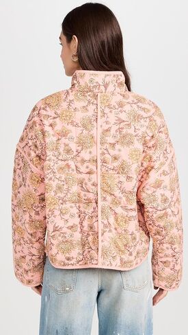 سترة Chloe للسيدات من FP Movement، مجموعة Peach Combo، وردي، أبيض فاتح، S in Kuwait