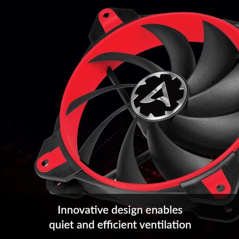 ARCTIC BioniX F120-120 mm Gaming Case Fan with PWM Sharing Technology (PST), Very Quiet Motor, Computer, 200–1800 RPM - Red in Saudi Arabia