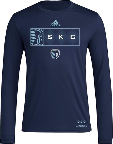 adidas Men's Sporting Kansas City Long Sleeve Pre-Game T-Shirt in Saudi Arabia