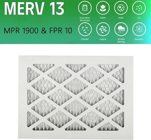 (4 عبوات) فلاتر هواء للفرن 18 × 20 × 1، MPR 1900 & FPR 10، فلتر هواء مطوي MERV 13 (الحجم الفعلي: 17.50 بوصة × 19.50 بوصة × 0.75 بوصة) in Kuwait