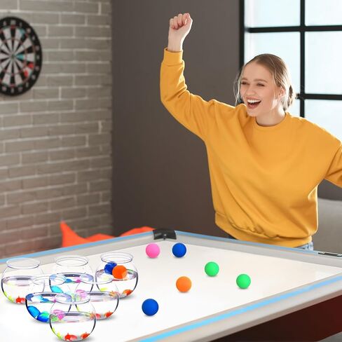 12 مجموعة 30 أوقية تنس الطاولة وعاء الأسماك كرنفال لعبة تفضل لعبة التنس ترتد أطباق الأسماك المستديرة كرات متعددة الألوان الأسماك الذهبية للبالغين ألعاب تنس الطاولة نشاط الحفلات جوائز الكرنفال in Kuwait