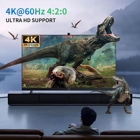 موسع HDMI KAIVMAN فوق Cat5e/6 حتى 196 قدمًا - موسع HDMI Ethernet Balun مع جهاز تحكم عن بعد بالأشعة تحت الحمراء، حلقة خارجية - يدعم دقة عالية كاملة 1080P@60 هرتز، EDID تلقائي، زمن انتقال صفر، منفذا إخراج in Saudi Arabia