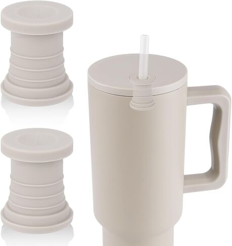 2pcs Replacement Stopper Compatible with Simple Modern Kids 40 oz 30 oz Tumblers with Handle, Silicone Water Bottle Top Accessories Cup Lid Seal Gaskets Travel Mug Replacement Parts (Gray) in Saudi Arabia
