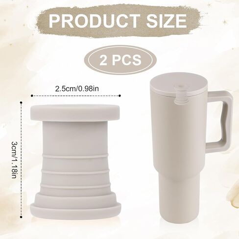 2pcs Replacement Stopper Compatible with Simple Modern Kids 40 oz 30 oz Tumblers with Handle, Silicone Water Bottle Top Accessories Cup Lid Seal Gaskets Travel Mug Replacement Parts (Gray) in Saudi Arabia
