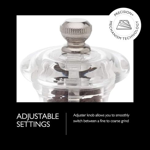 مجموعة هدايا مطحنة الملح والفلفل الصغيرة من كول آند ماسون - مطاحن ملح وفلفل صغيرة للسفر - أدوات توابل قابلة للتعديل - مطاحن ملح وفلفل قابلة لإعادة الملء - أداة مطبخ للغسيل اليدوي - أكريليك شفاف in Kuwait