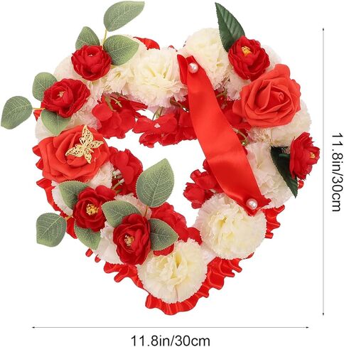 EXCEART Headstone Flowers Decoration Memorial Grave Flower Wreath Shaped Cemetery Flowers Coffin Grave Wreath for Funeral Cemetery Tombstone Saddle Flower Decor in Saudi Arabia