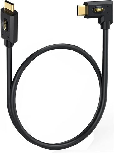 كابل Qaoquda USB4، 240 وات USB 4 (USB C إلى USB C) ذكر إلى ذكر شحن سريع متوافق مع Thunderbolt 4/3 يدعم نقل البيانات بسرعة 40 جيجابت في الثانية كابل عرض فيديو 8K@60 هرتز (يسار ويمين) (/3.3 قدم) in Kuwait