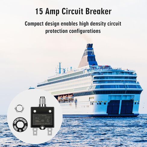 10 مجموعة 15amp قاطع زر كهربائي 125/250 فولت تيار متردد 50 فولت تيار مستمر واقي حراري من الحمل الزائد سلسلة L1 مع إعادة تعيين يدوي قطاع دارة حرارية L1-15A in Kuwait