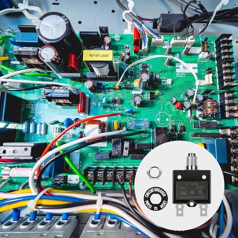 10 مجموعة 15amp قاطع زر كهربائي 125/250 فولت تيار متردد 50 فولت تيار مستمر واقي حراري من الحمل الزائد سلسلة L1 مع إعادة تعيين يدوي قطاع دارة حرارية L1-15A in Kuwait